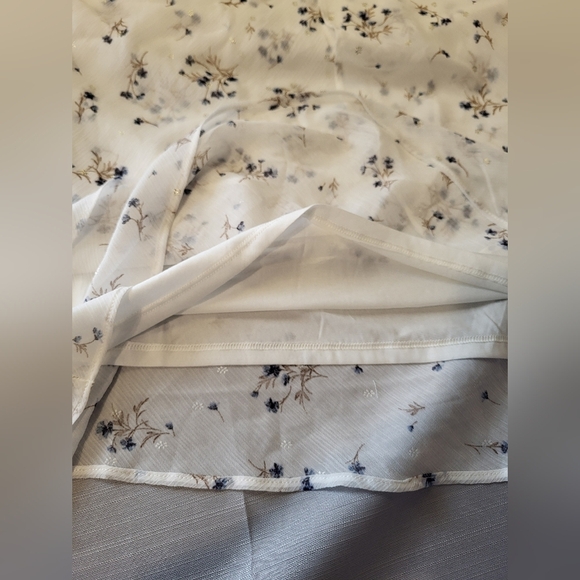 Tamara H-White Floral Blue Women's Blouse, Size 2X - Picture 7 of 7